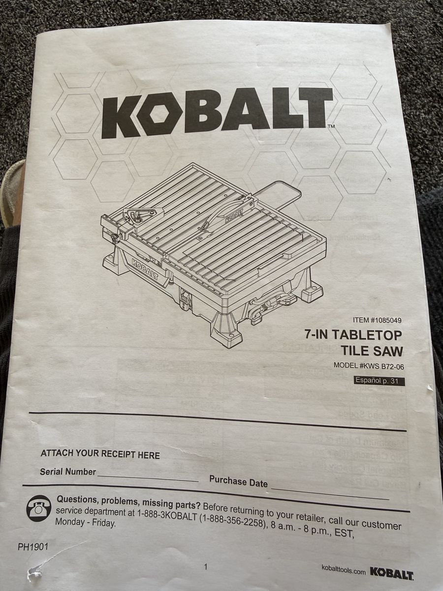 konalt 7 IN Tile Saw