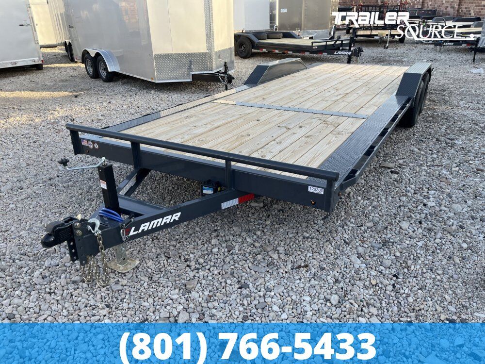 8.5x24 Lamar CC Flatbed Car Hauler Trailer - 10K GVWR