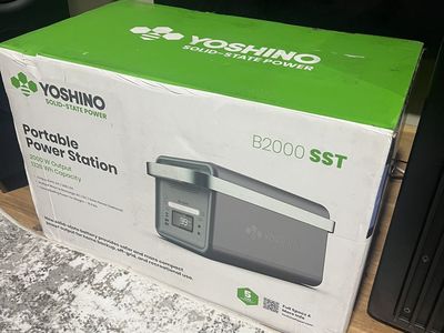 Yoshino B2000 Solid-State Portable Power Station – 2000W | 1326Wh (New Open Box)