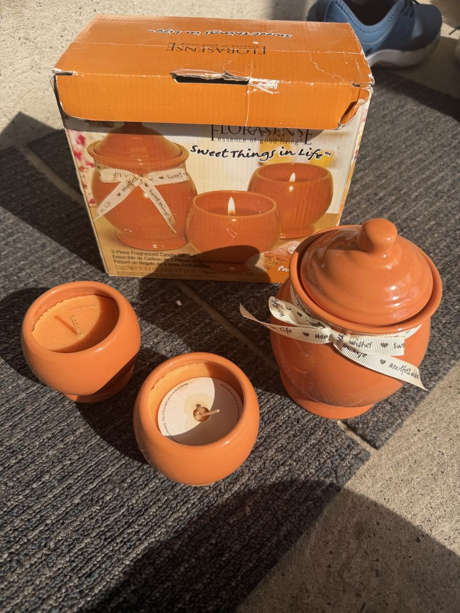 Florasense Sweet Things in Life 3-Piece Fragranced Candle Gift Set Terra Cotta