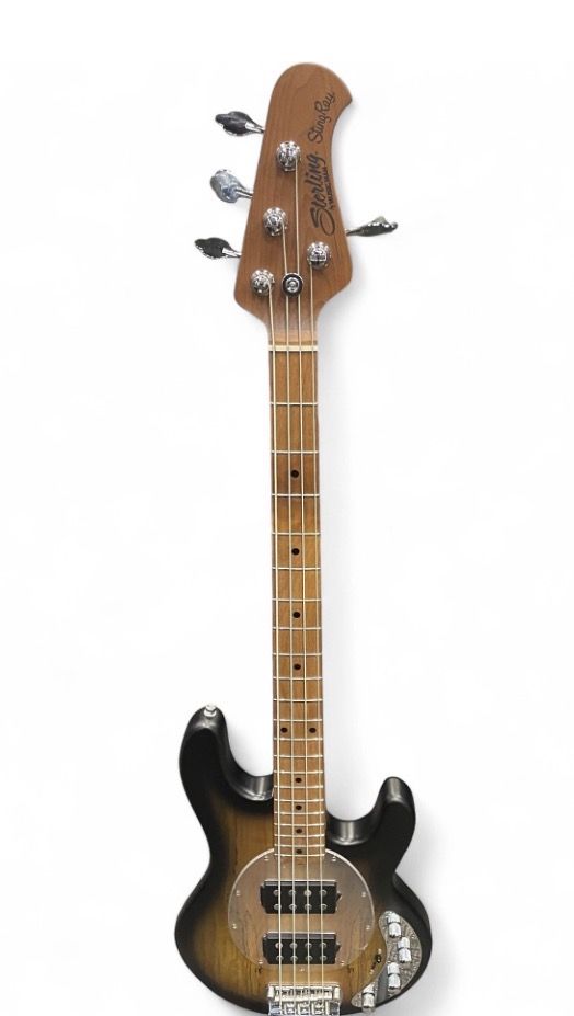 Used Sterling by Music Man Ray34 HHSM Maple Burst Electric Bass Guitar Maple Burst