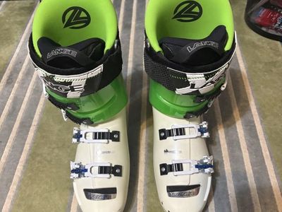 Lange XT 130 Ski Boots - White / Green - Size US Men's