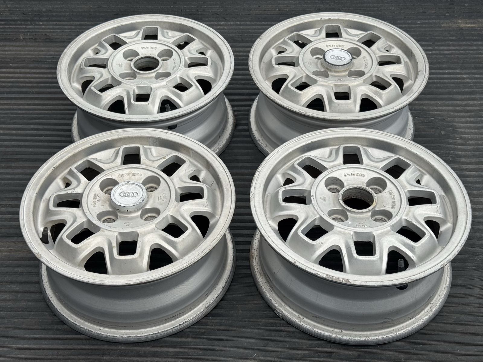 13” Aluminum OEM Audi Wheels - 4x100 - 13x5.5” - 811601025A