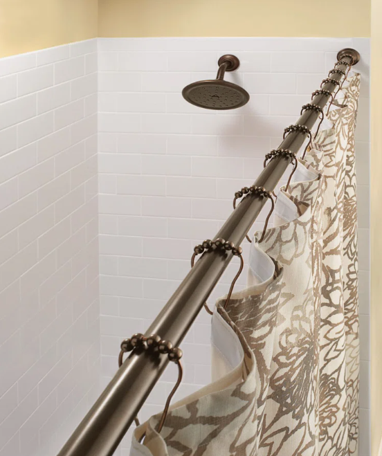 Moen 44" - 72" Old World Bronze Adjustable Tension Shower Curtain Rod ONLY