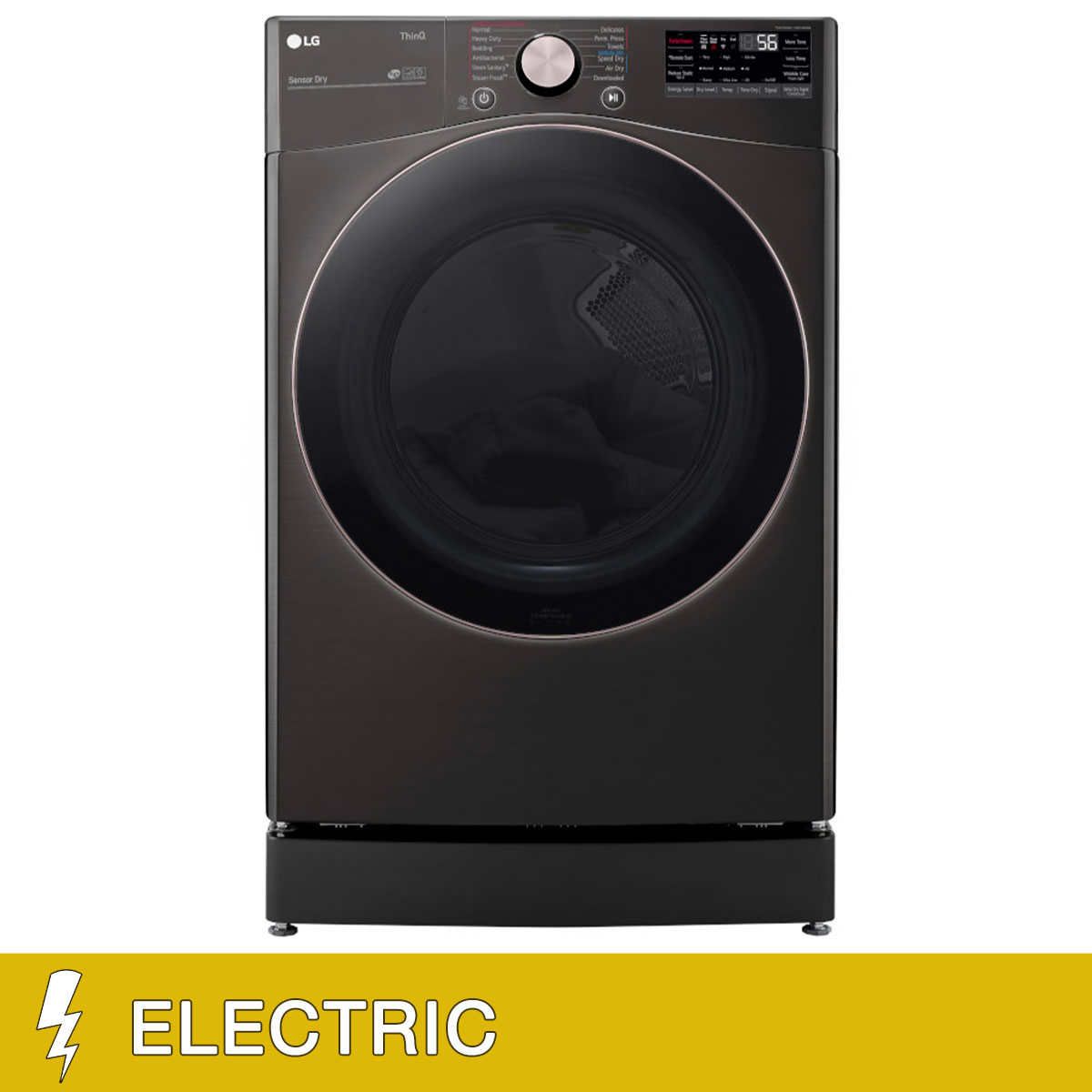 LG DLEX4000B 7.4 Cu. Ft ELECTRIC Dryer with TurboSteam, Black Steel 1463446 #97001