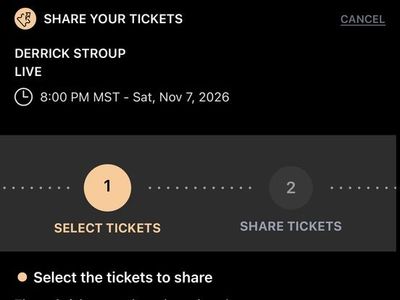 DERRICK STROUP SATURDAY NOV. 7TH ROW SS $60