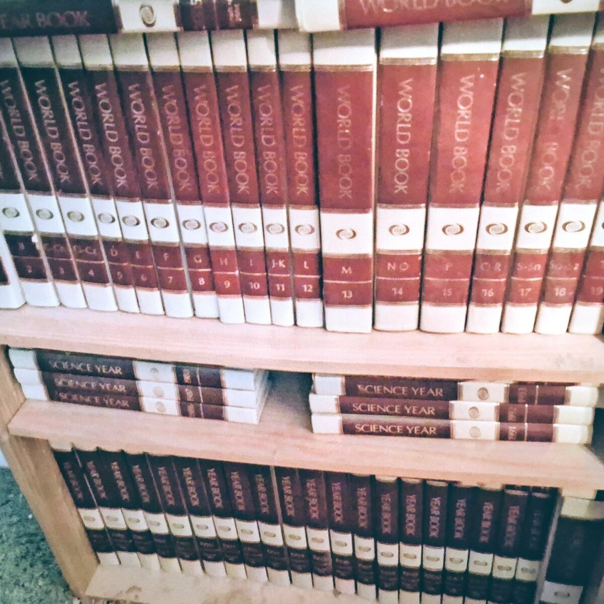 Workdbook Encyclopedias.  1985 set, plus annuals