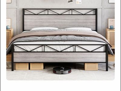 King size bed frame and headboard