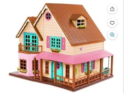 Li'l Woodzeez Honeysuckle Hillside Cottage Dollhouse Playset