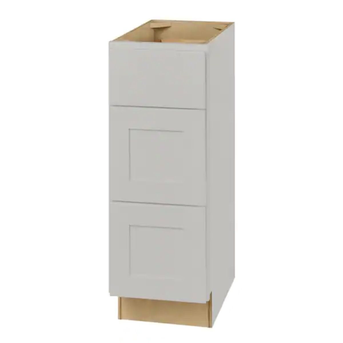 Hampton Bay Avondale 12 in. W x 21 in. D x 34.5 in. H Plywood Shaker Drawer Base Bath Cabinet in Dove Gray