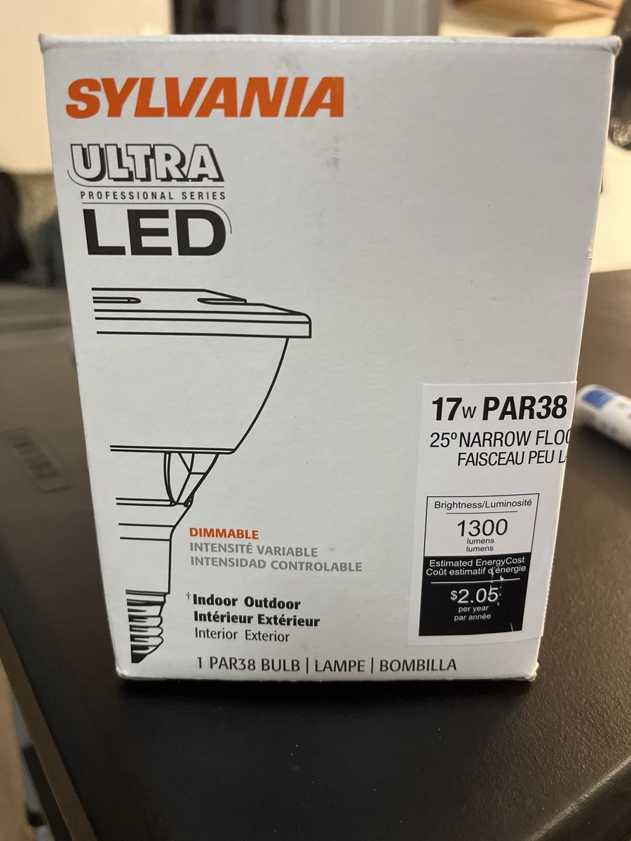 New Sylvania Ultra LED PAR38 Dimmable Bulb OBO