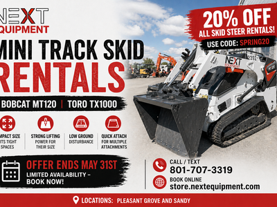 Mini Track Skids For Rent! *SEE DESCRIPTION FOR CURRENT PROMOTIONS*