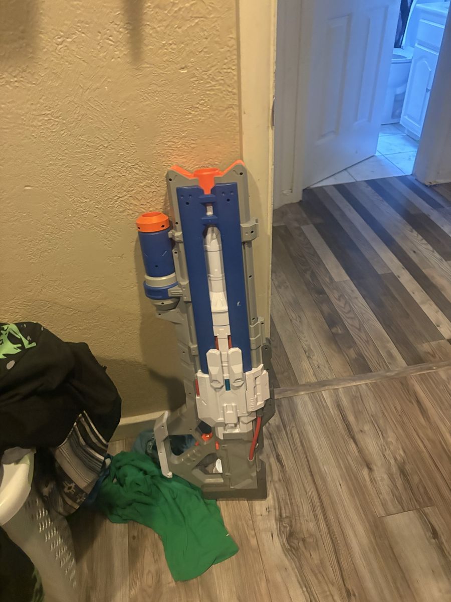 NERF N-Strike Elite Longshot CS-6 Blaster, Grey/Blue/Orange, Toy Foam Dart Gun
