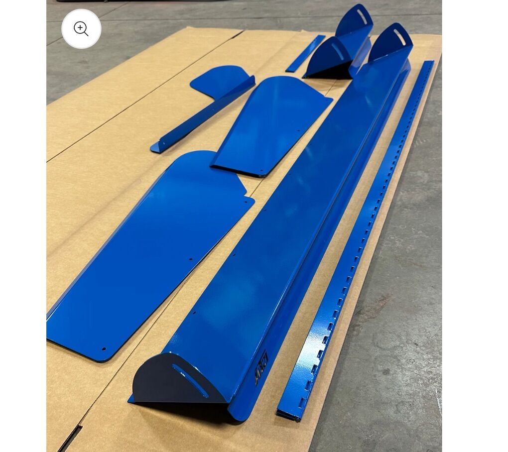 SAVE $64! BRAND NEW IN BOX- AT21 Racing 6"X66" Wissota Modified Race Car Spoiler Kit In Chevron Blue