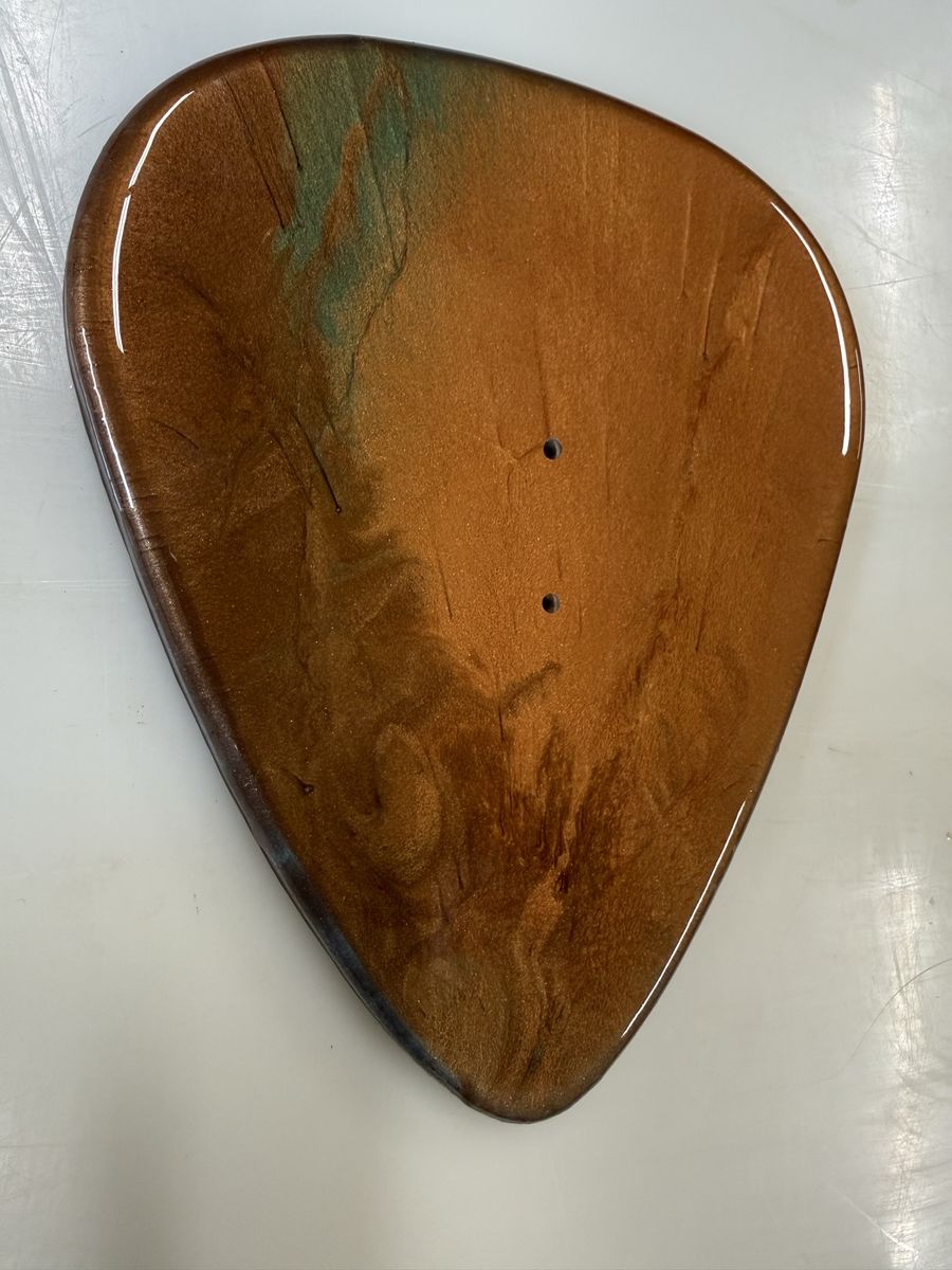 Custom Resin Guitar Pick Wall Art Decor - Swirling Colors, Unique Design