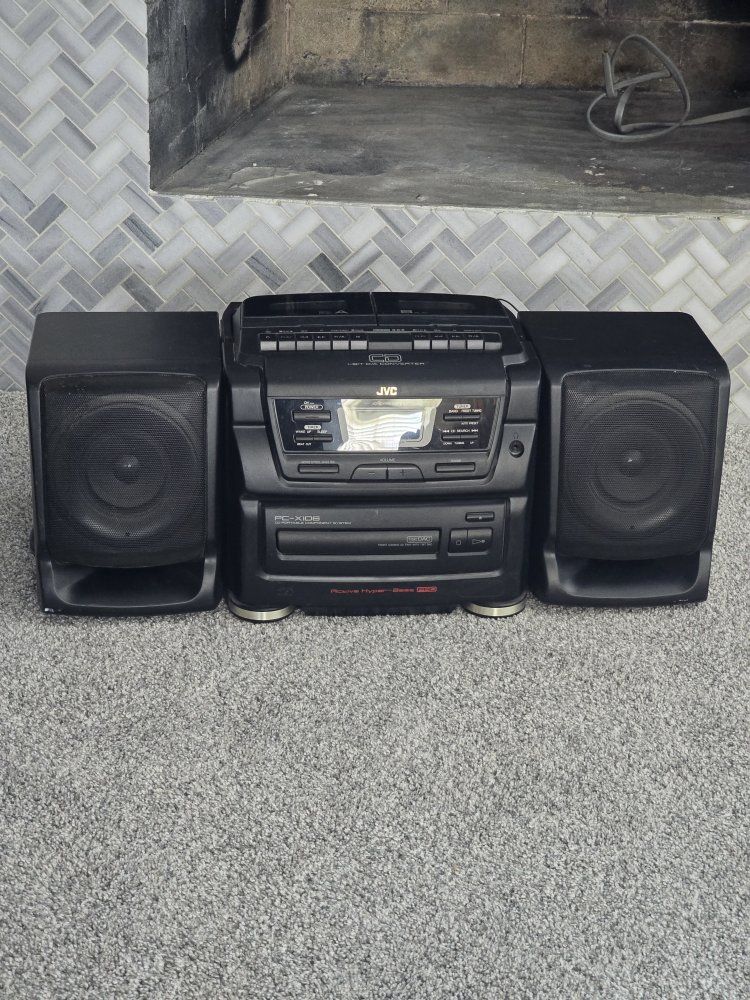 JVC Boom Box Dual Casette Decks and CD player