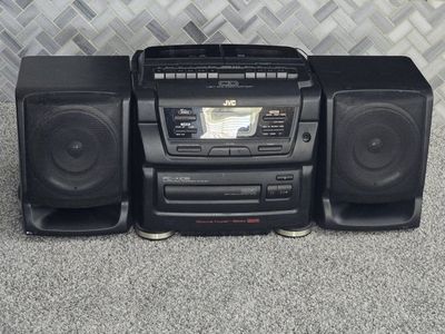JVC Boom Box Dual Casette Decks and CD player