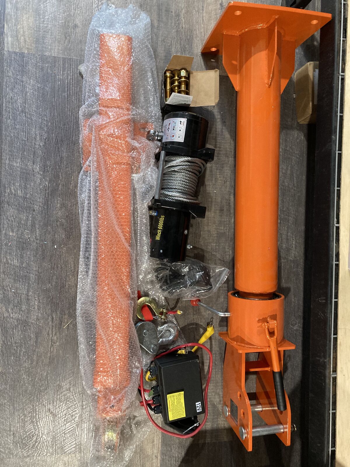 Vevor 2200lb Truck Jib Crane w/ Electric Winch