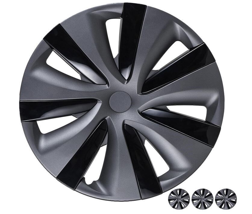 Wheel Covers for Tesla Model 3 2017-2023 Highland Kit (4 PCS) 18-Inch ABS Cover - Matte Black - NIB