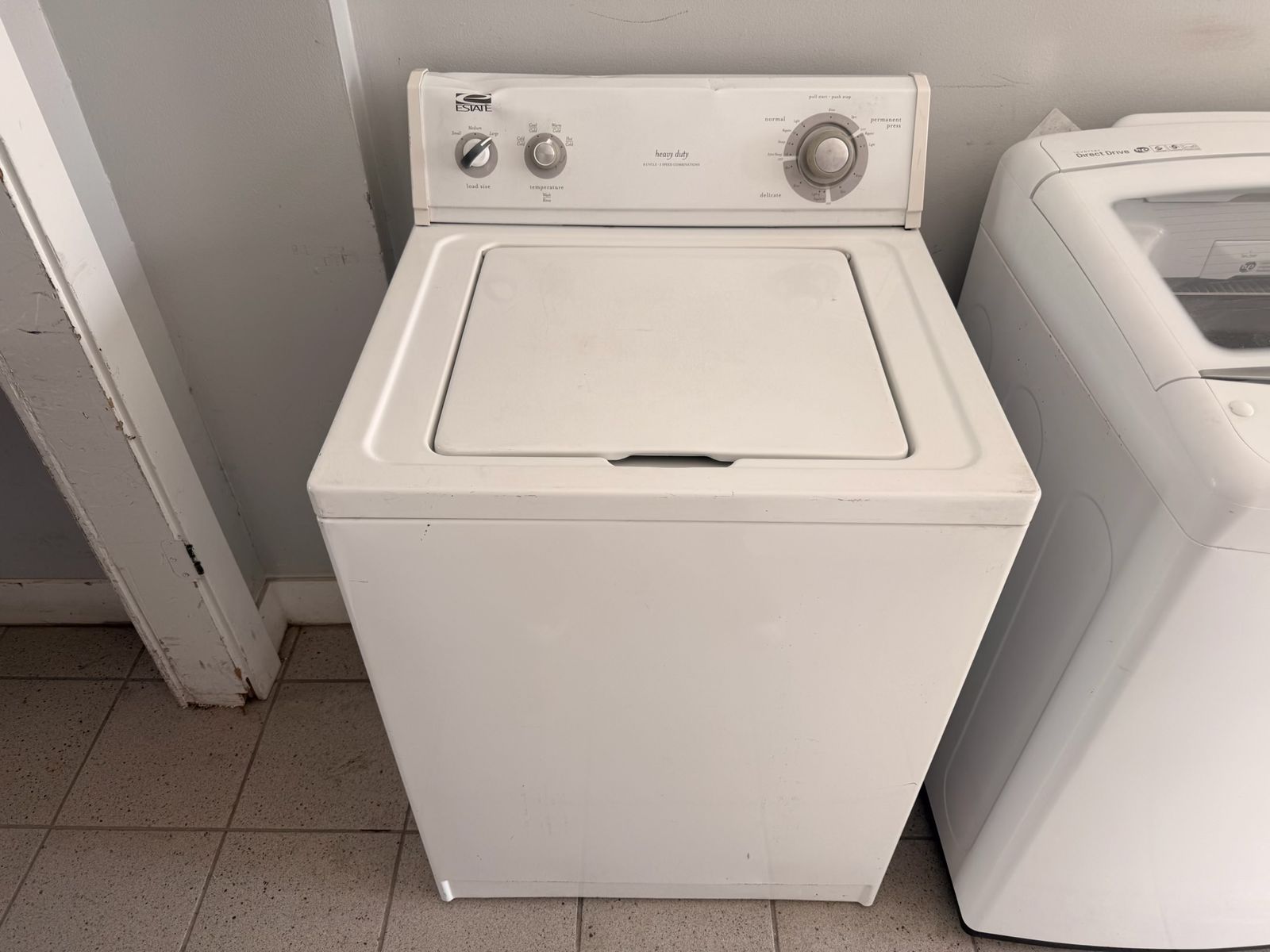 Estate by Whirlpool White Top Load Washer - Heavy Duty, Deluxe Model