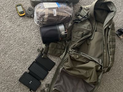 Camping & Backpacking Gear Bundle with Tactical Backpack, GPS, and Tent it