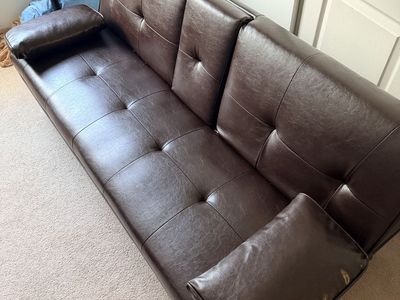 Faux Leather Futon