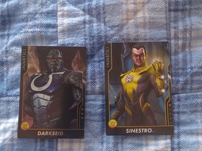 Injustice, Gods Among US cards, 2 cards, Darkseid and Sinestro.