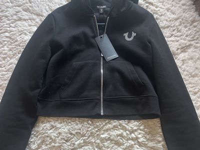Crystal Wing Shrunken Zip Hoodie True Reglion