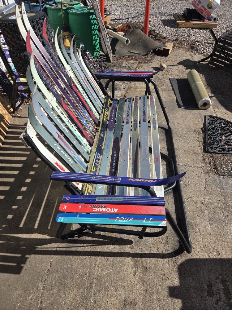 one of a kind cross country gliding ski bench