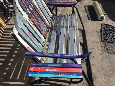 one of a kind cross country gliding ski bench