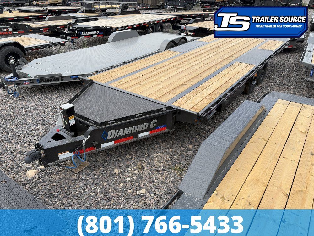 8.5x22 Diamond C DET 207 Deckover Tilt Trailer - 15.5K GVWR -