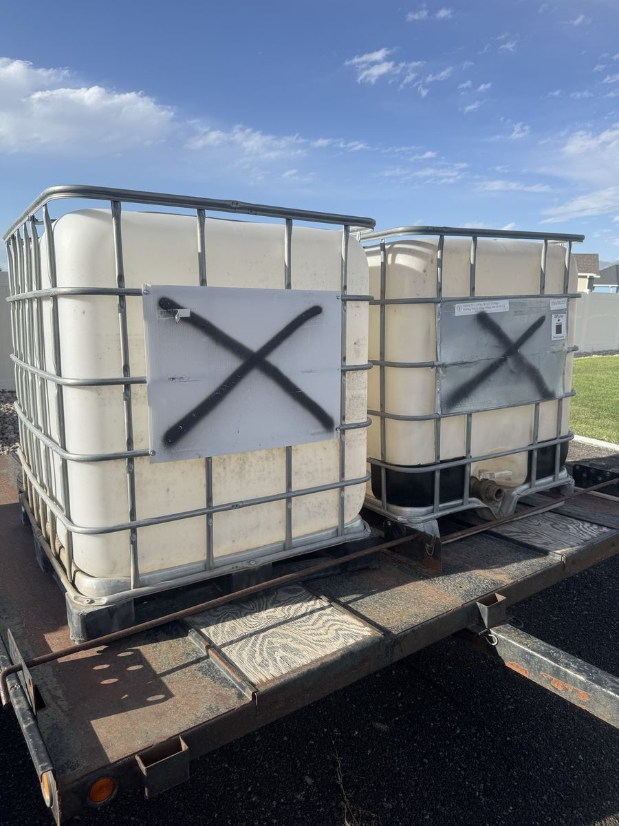 275-Gallon IBC Totes - Used Oil Storage Tank - Industrial Bulk Container