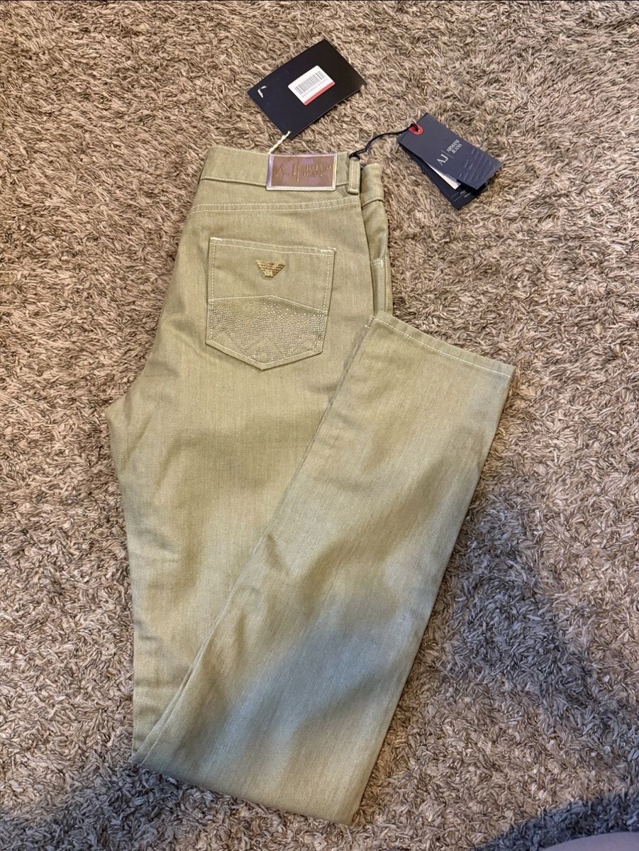 AJ Armani Jeans Sz 30 V5J18 Slim Fit High Waist Sk