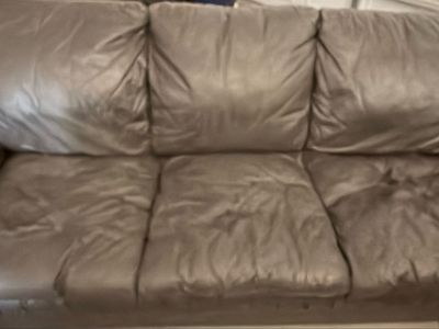 Leather Couch Set - Nice condition.