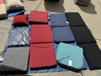 NEW - Assorted Outdoor Patio Cushions and Pillows - Various Colors and Sizes