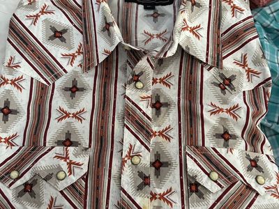 Mens Cowboy Snap Short Sleeve, XL