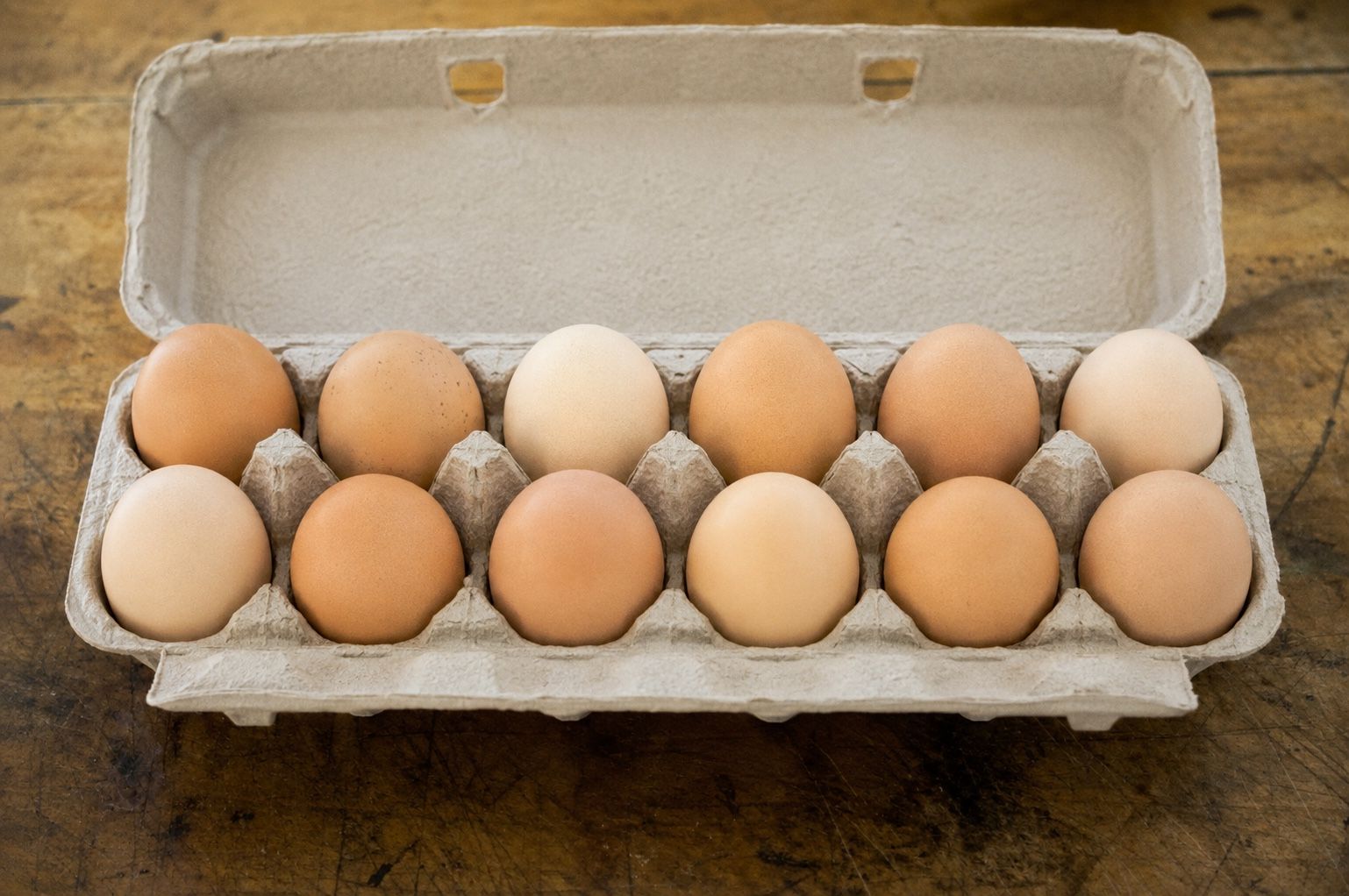 Fresh Farm Eggs - Brown, Tan and White