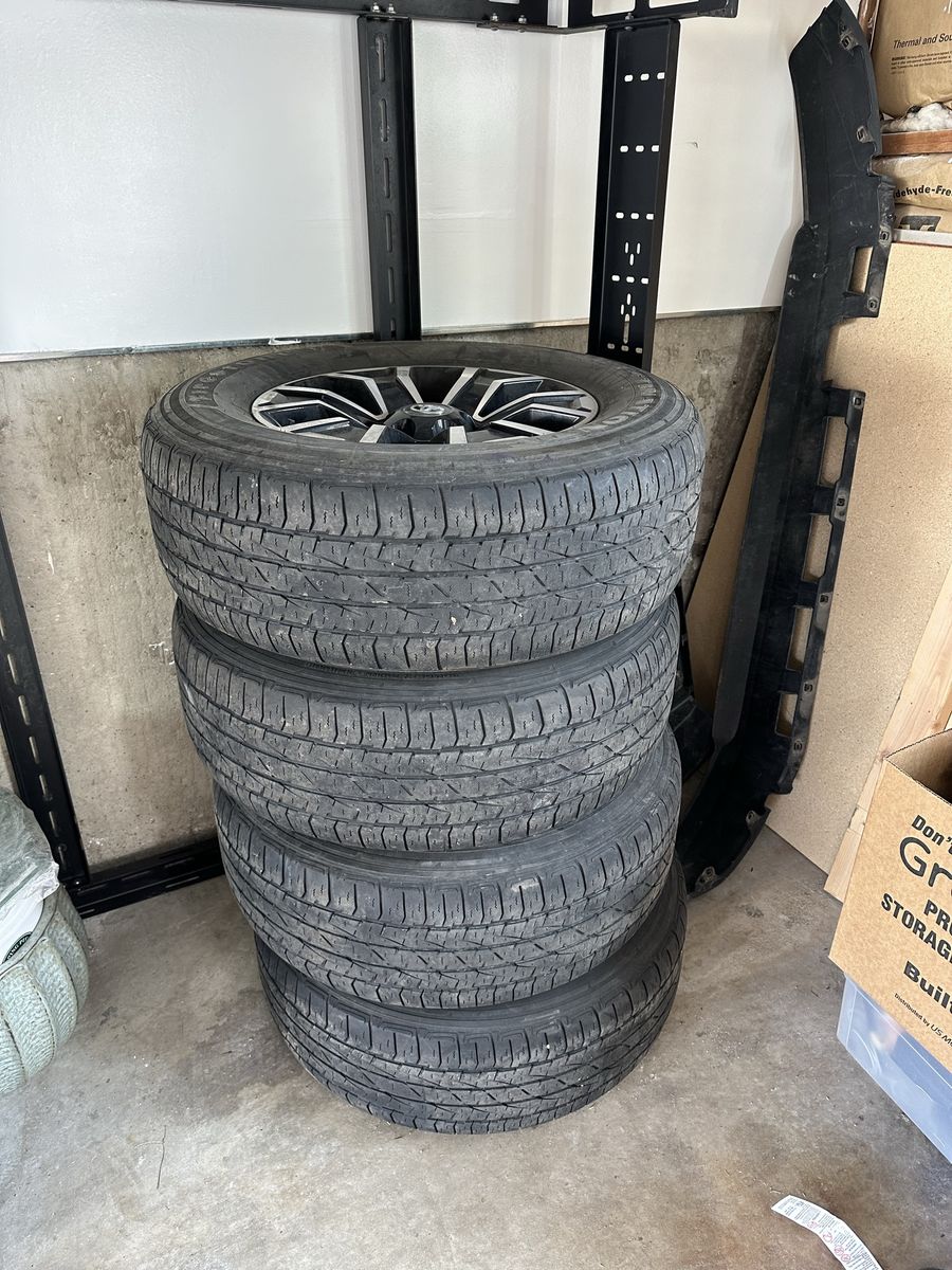 Set of 4 OEM Toyota Tacoma Wheels and Tires with TPMS Sensors