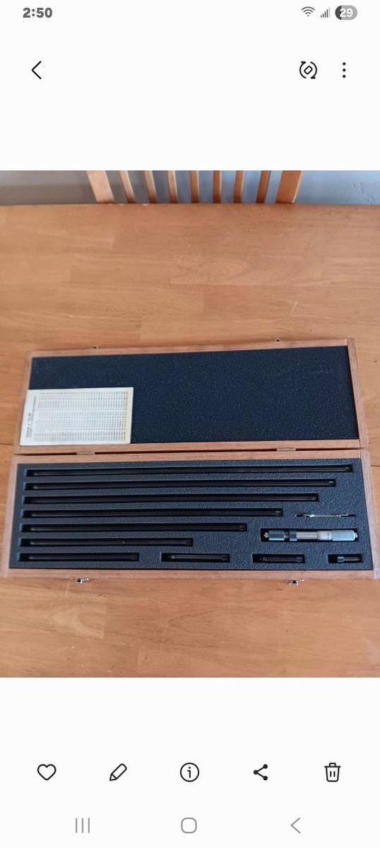 Genuine Mitutoyo 4.0 to 40.0"set 
inside micrometer