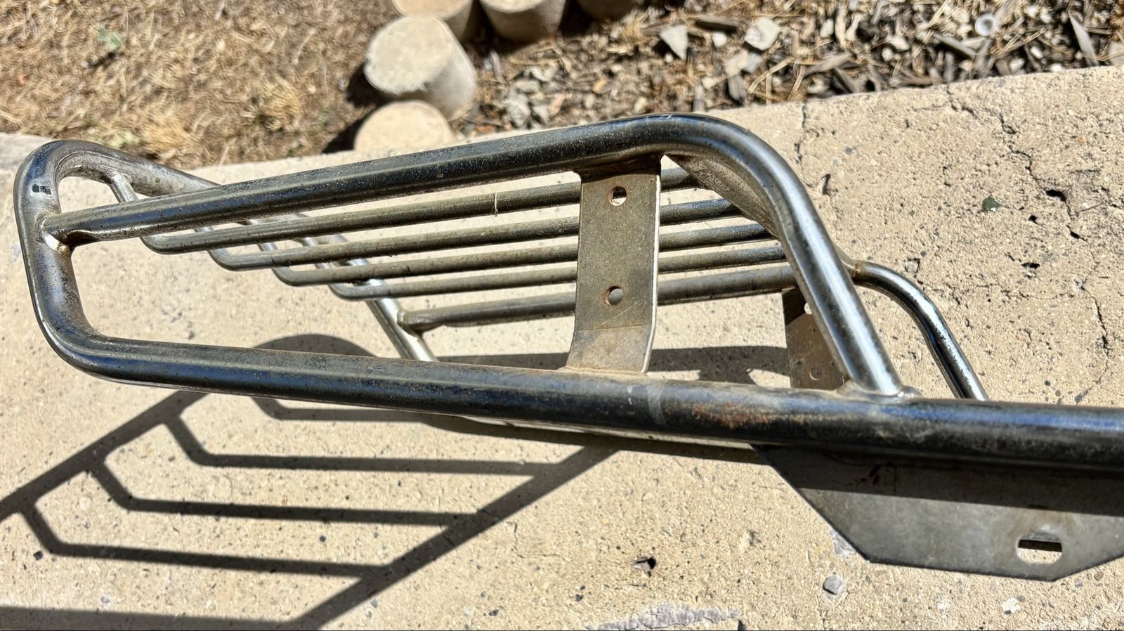 Vintage Motorcycle Scooter rear rack 