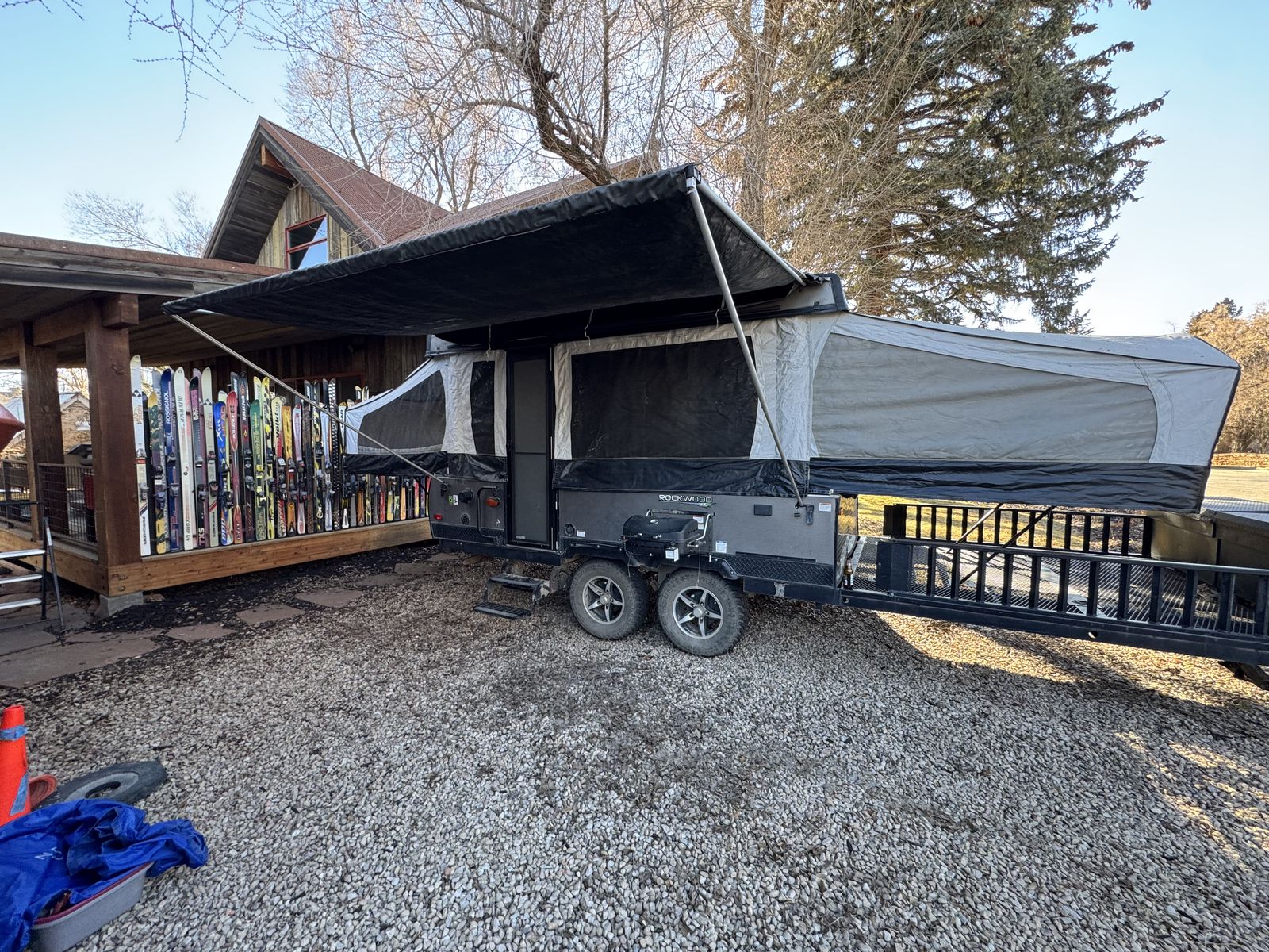 Camp Trailer with Large Cargo Deck