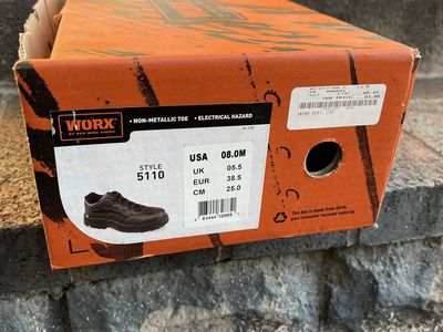 Worx by Red Wing Shoes 5110 Men's Size 8 Black Non-Metallic Toe Work Shoes
