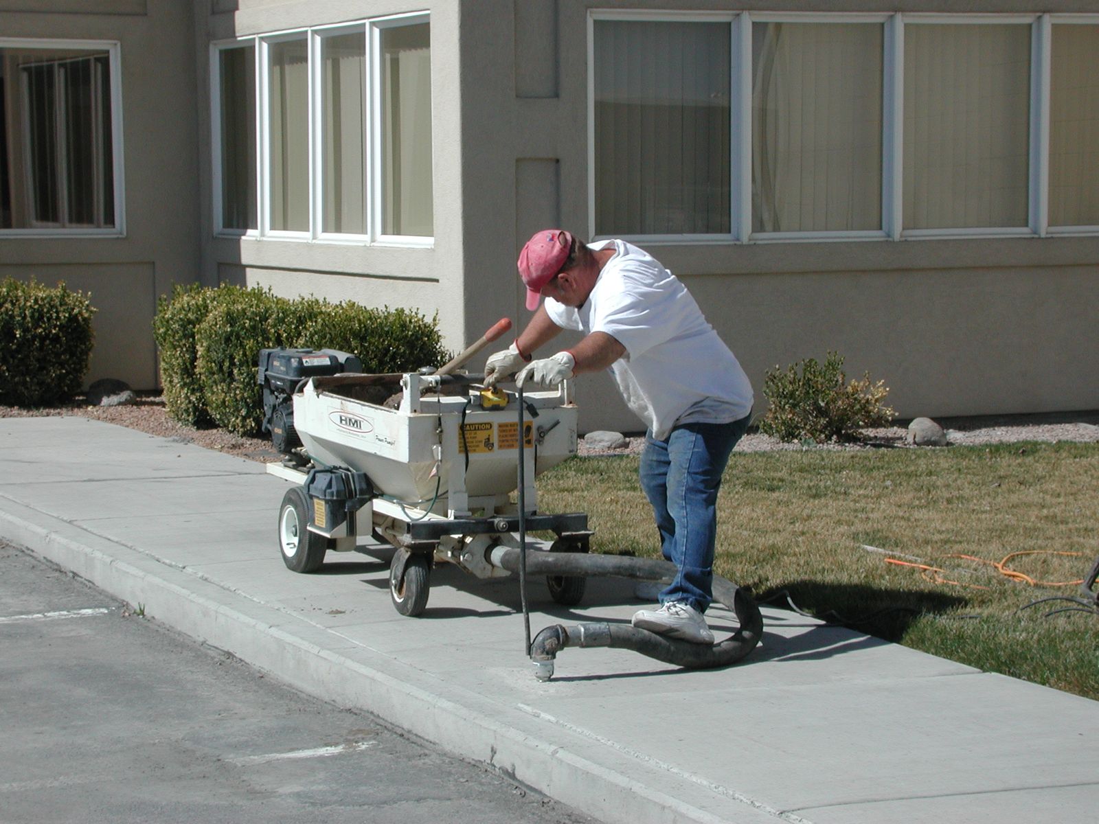 Mud jacking equipment.