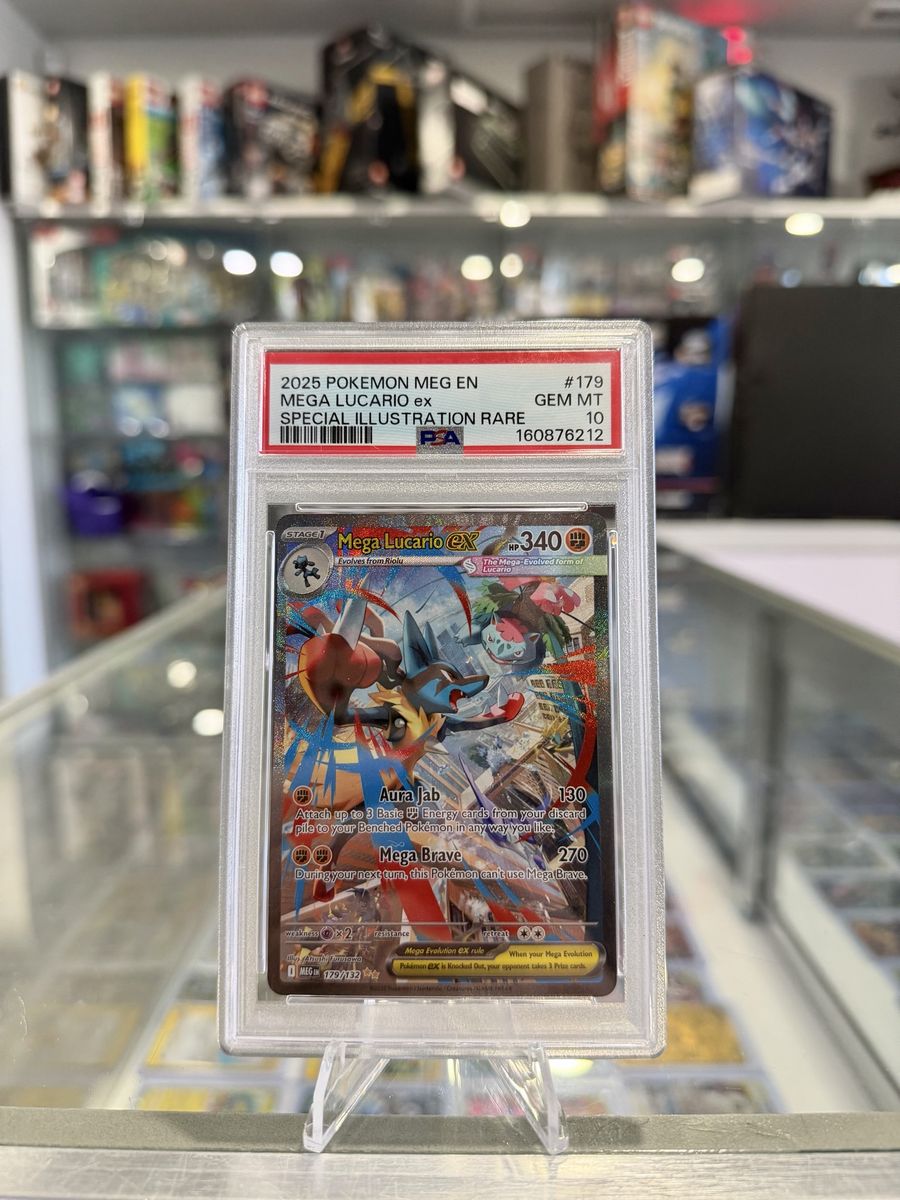 PSA GEM MT 10 - Mega Lucario Ex 179 Pokemon Meg En-Mega Evolution