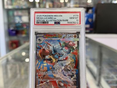 PSA GEM MT 10 - Mega Lucario Ex 179 Pokemon Meg En-Mega Evolution