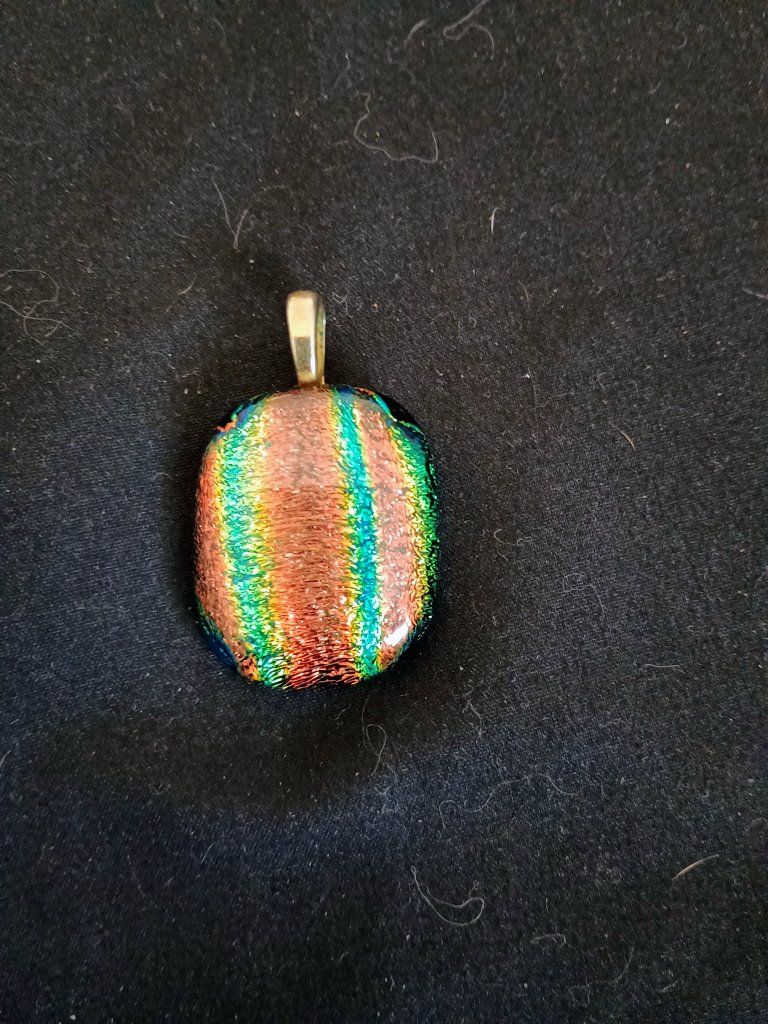 Handcrafted Dichroic Glass Pendant