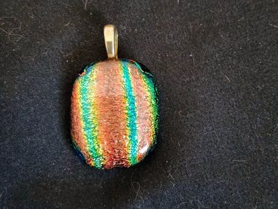 Handcrafted Dichroic Glass Pendant