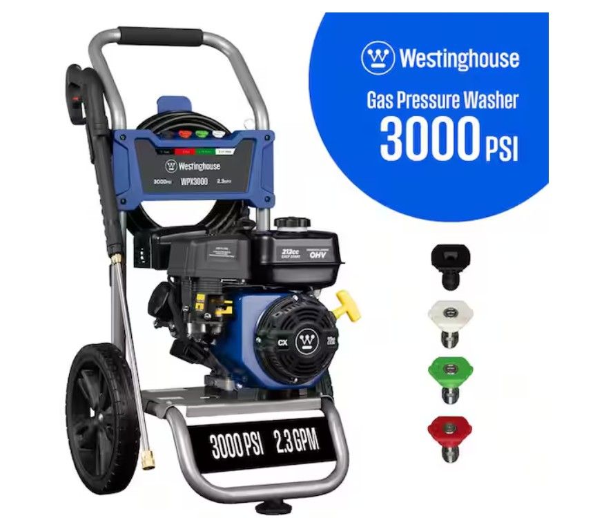 New In Box Westinghouse WPX3000 Gas Pressure Washer - 3000 PSI / 2.3 GPM