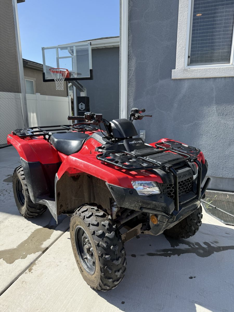 2022 Honda FourTrax Rancher 420 4x4 ATV - Red, Auto Shift, Great Condition