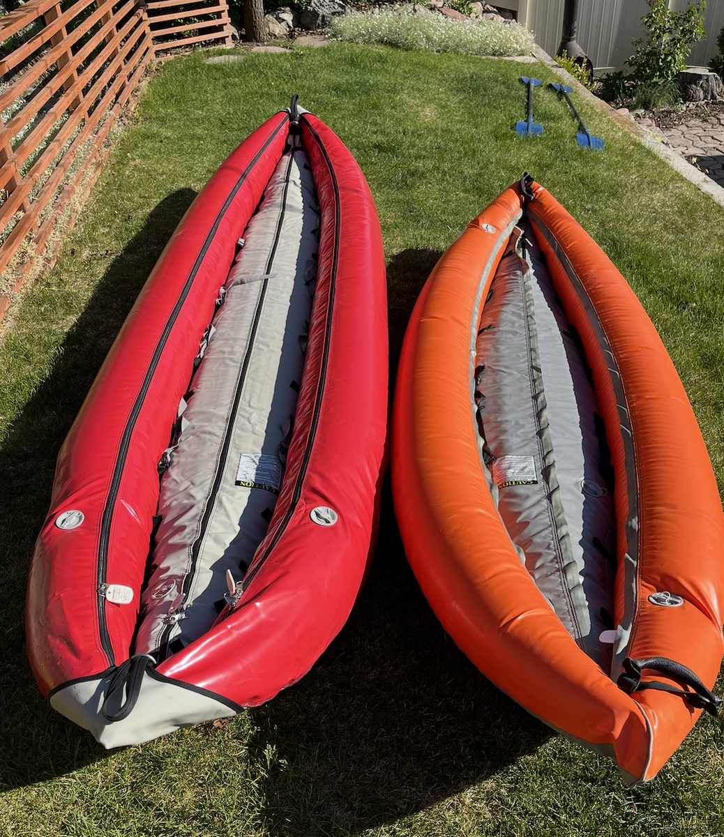 Aire tributary tomcat tandom and strike solo kayaks